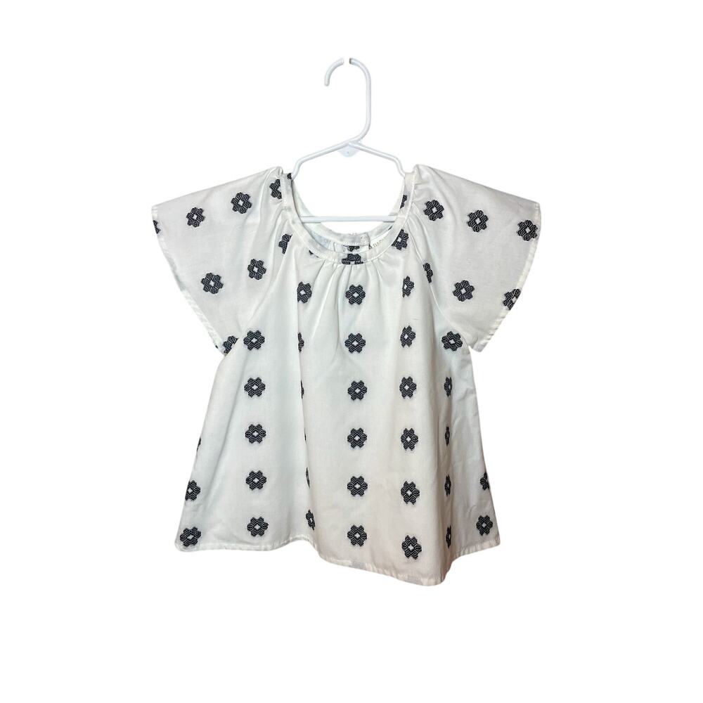 Rachel Zoe Embroidered Floral White Blouse Size 6